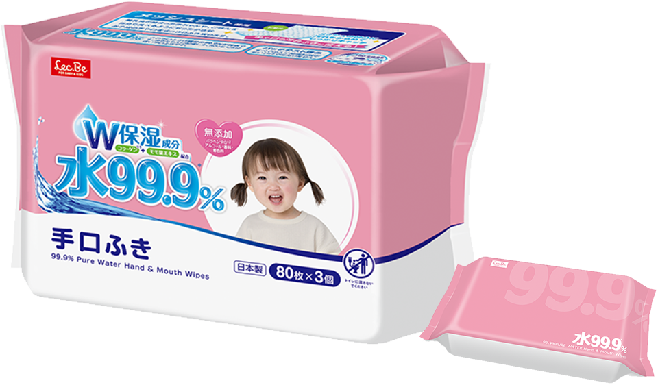 【汚れをやさしくふきとる手口ふき】メッシュシート「99.9手口ふきw80枚」