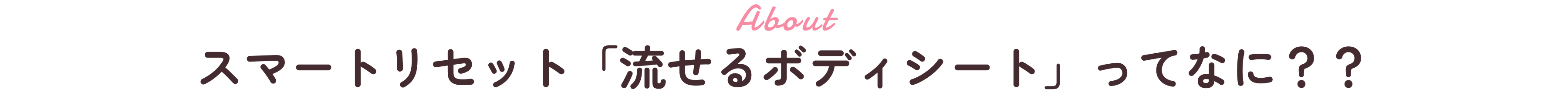 スマートリセット「流せるボディシート」ってなに？？